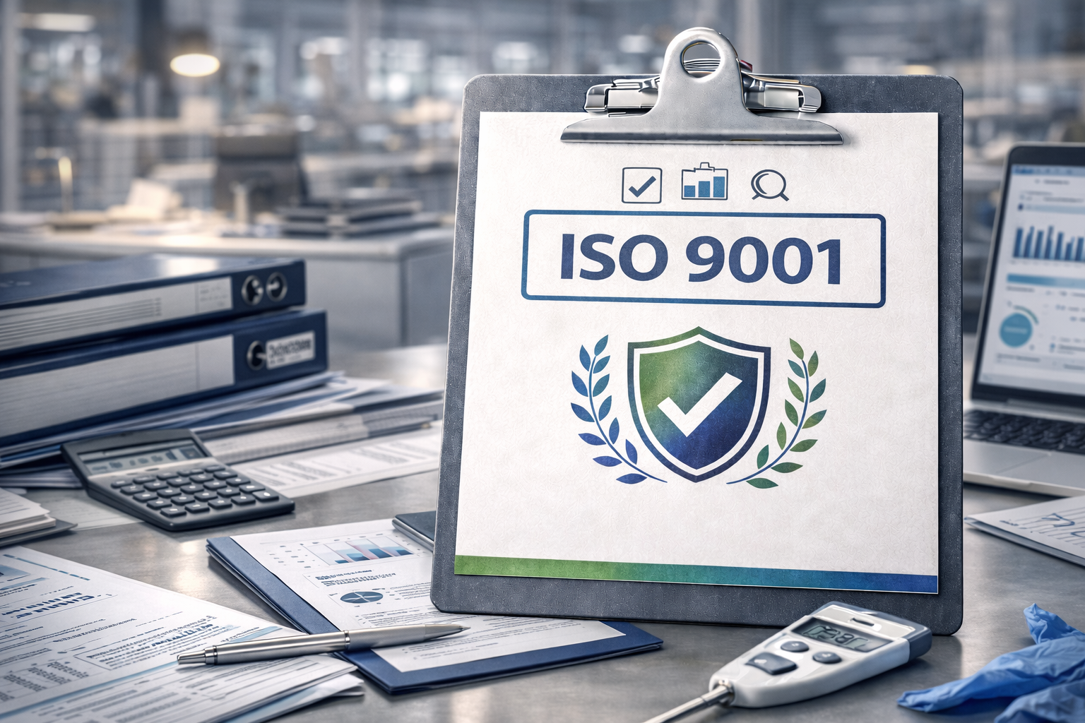 2.	הסמכה לתקן  ISO9001— מערכת ניהול איכות מבוססת תהליכים